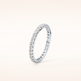 0.59 TCW Round Shaped Moissanite Full Eternity Wedding Band