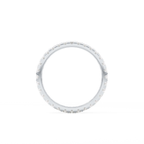 Full Eternity Wedding Band with 0.59 TCW Round Cut Moissanite – Yellow, White, or Rose Gold