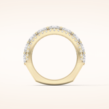 2.67 TCW Round Shaped Moissanite Half Eternity Wedding Band