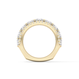Half Eternity Wedding Band with 2.67 TCW Round Cut Moissanite – Yellow, White, or Rose Gold