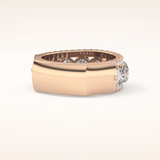 2.67 TCW Round Shaped Moissanite Half Eternity Wedding Band