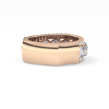 Half Eternity Wedding Band with 2.67 TCW Round Cut Moissanite – Yellow, White, or Rose Gold