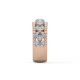 Half Eternity Wedding Band with 2.67 TCW Round Cut Moissanite – Yellow, White, or Rose Gold