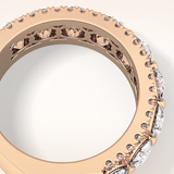 2.67 TCW Round Shaped Moissanite Half Eternity Wedding Band