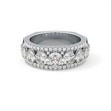 Half Eternity Wedding Band with 2.67 TCW Round Cut Moissanite – Yellow, White, or Rose Gold