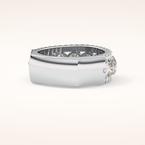 2.67 TCW Round Shaped Moissanite Half Eternity Wedding Band