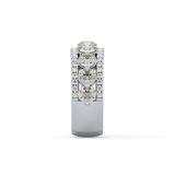 Half Eternity Wedding Band with 2.67 TCW Round Cut Moissanite – Yellow, White, or Rose Gold
