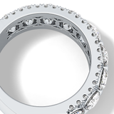 Half Eternity Wedding Band with 2.67 TCW Round Cut Moissanite – Yellow, White, or Rose Gold