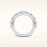 2.67 TCW Round Shaped Moissanite Half Eternity Wedding Band