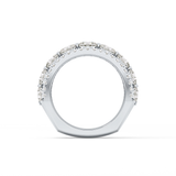 Half Eternity Wedding Band with 2.67 TCW Round Cut Moissanite – Yellow, White, or Rose Gold