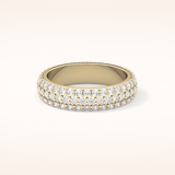 1.36 TCW Round Shaped Moissanite Full Eternity Wedding Band