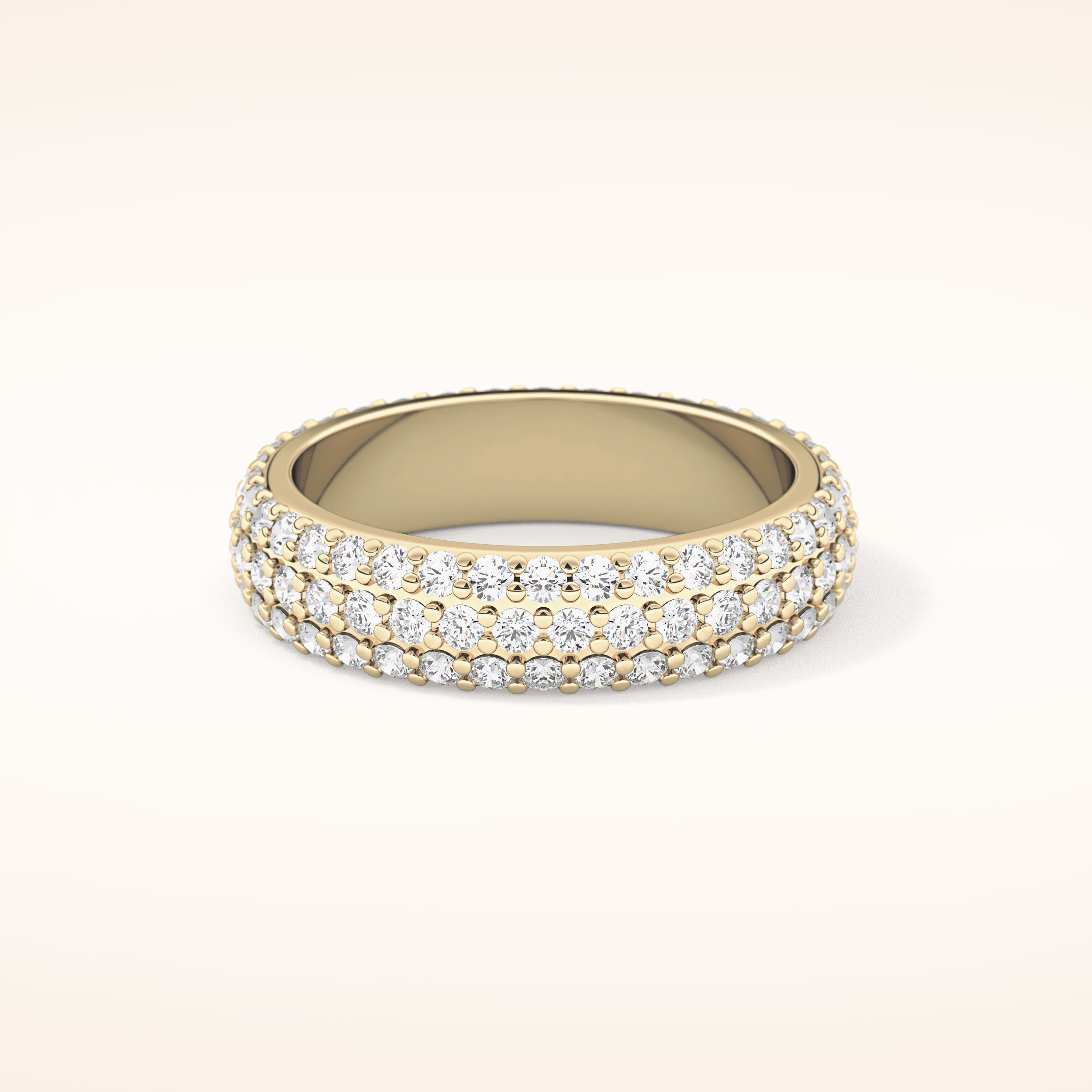 1.36 TCW Round Shaped Moissanite Full Eternity Wedding Band