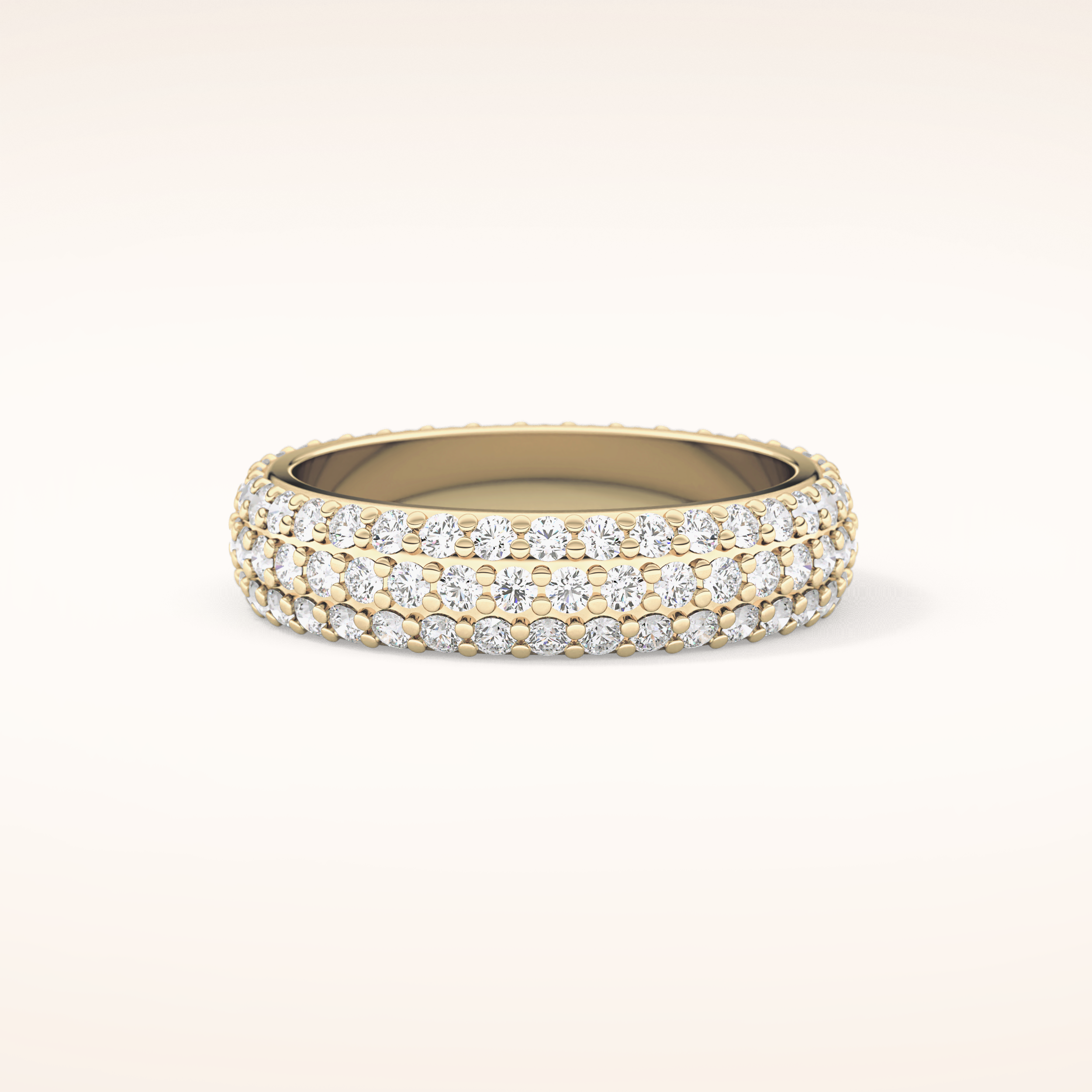 1.36 TCW Round Shaped Moissanite Full Eternity Wedding Band