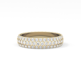 Full Eternity Wedding Band with 1.36 TCW Round Cut Moissanite – Yellow, White, or Rose Gold