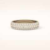 1.36 TCW Round Shaped Moissanite Full Eternity Wedding Band