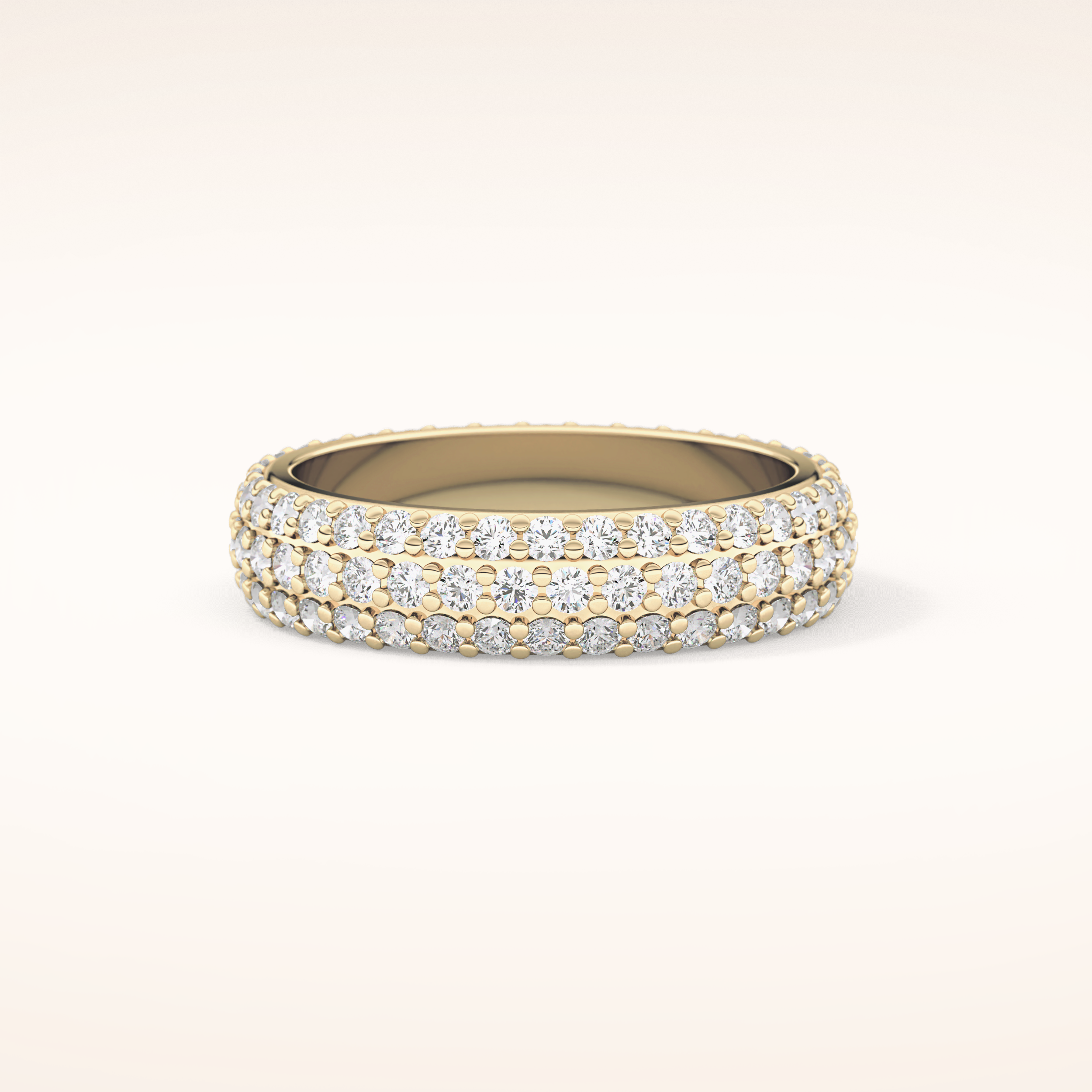1.36 TCW Round Shaped Moissanite Full Eternity Wedding Band