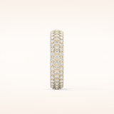 1.36 TCW Round Shaped Moissanite Full Eternity Wedding Band