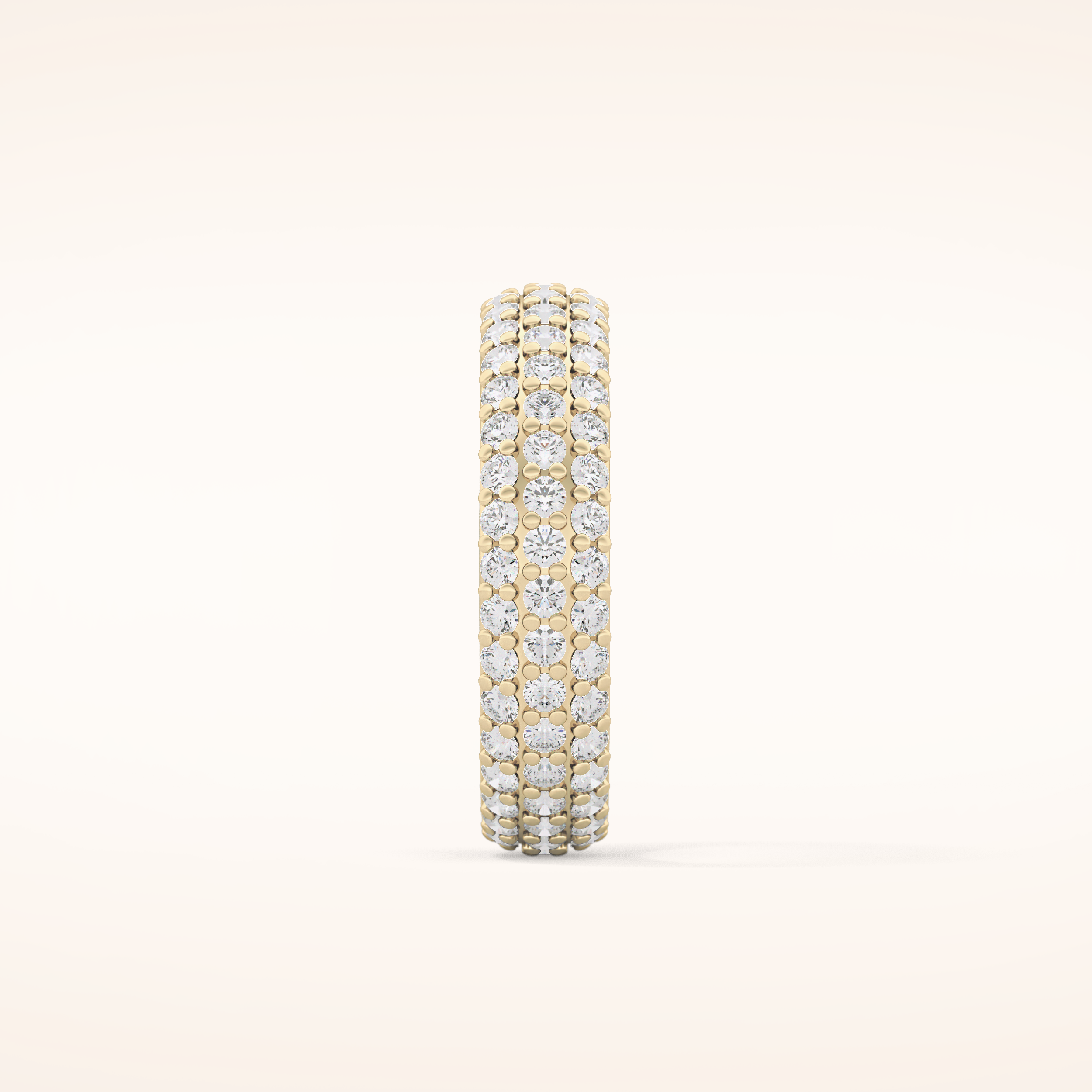 1.36 TCW Round Shaped Moissanite Full Eternity Wedding Band