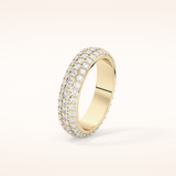 1.36 TCW Round Shaped Moissanite Full Eternity Wedding Band