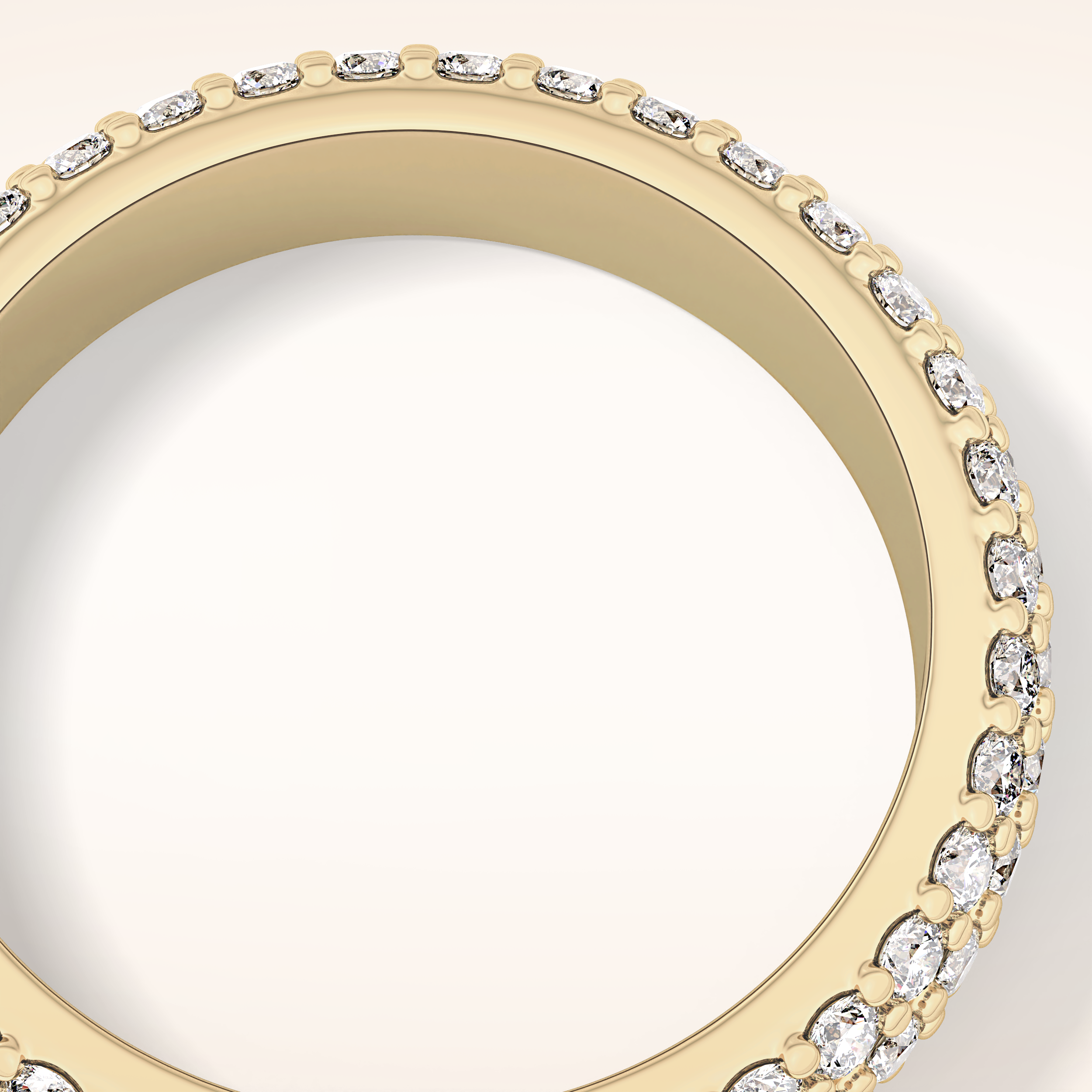 1.36 TCW Round Shaped Moissanite Full Eternity Wedding Band