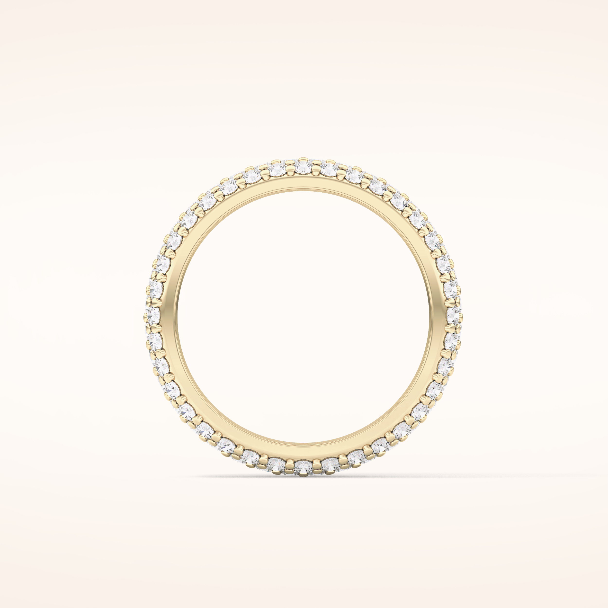 1.36 TCW Round Shaped Moissanite Full Eternity Wedding Band