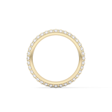 Full Eternity Wedding Band with 1.36 TCW Round Cut Moissanite – Yellow, White, or Rose Gold