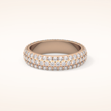 1.36 TCW Round Shaped Moissanite Full Eternity Wedding Band