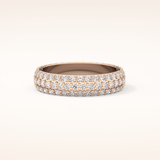 1.36 TCW Round Shaped Moissanite Full Eternity Wedding Band