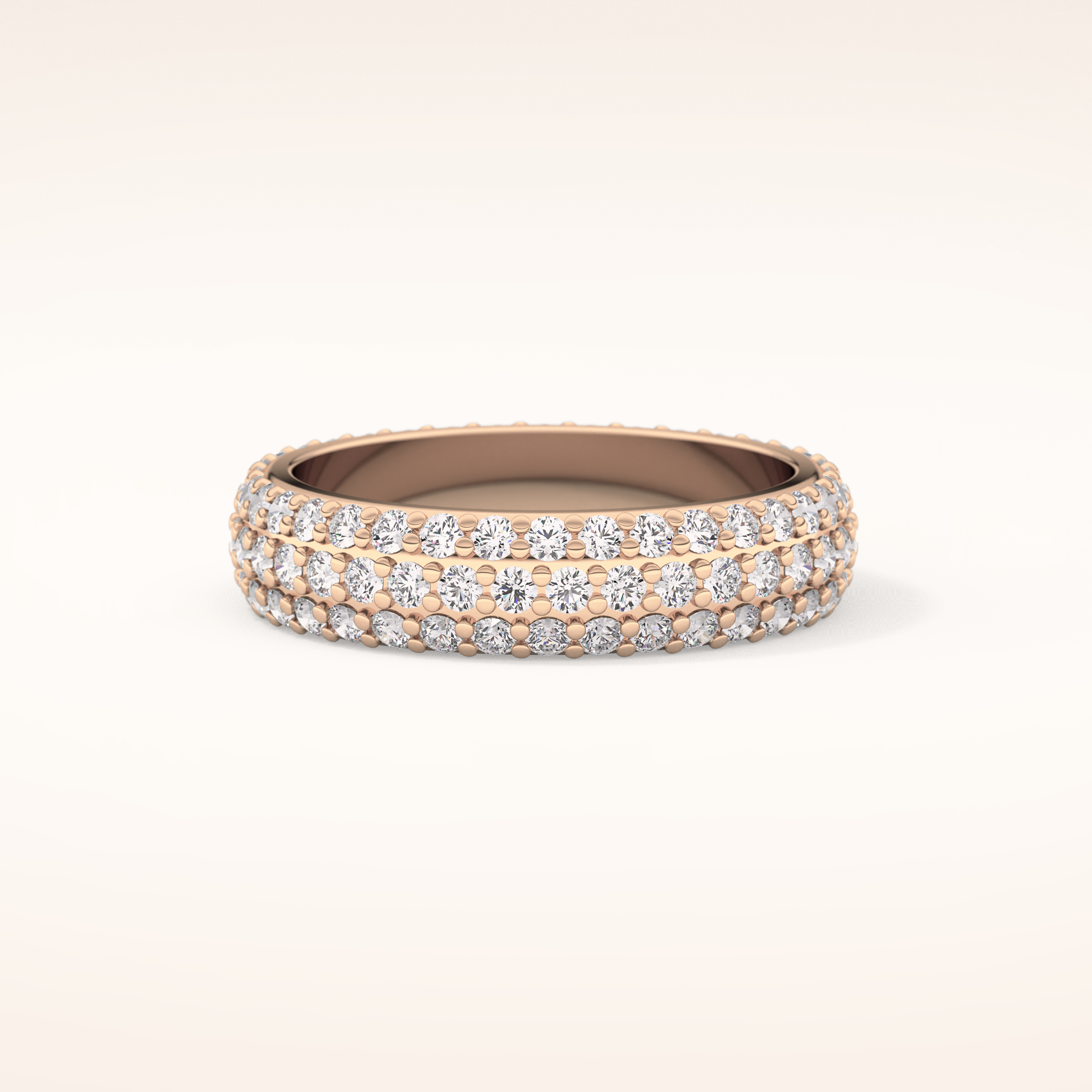 1.36 TCW Round Shaped Moissanite Full Eternity Wedding Band