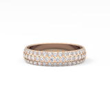 Full Eternity Wedding Band with 1.36 TCW Round Cut Moissanite – Yellow, White, or Rose Gold