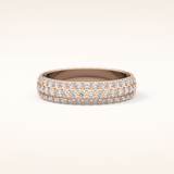 1.36 TCW Round Shaped Moissanite Full Eternity Wedding Band