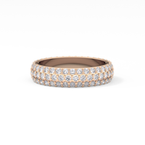 Full Eternity Wedding Band with 1.36 TCW Round Cut Moissanite – Yellow, White, or Rose Gold
