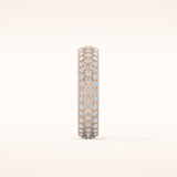 1.36 TCW Round Shaped Moissanite Full Eternity Wedding Band