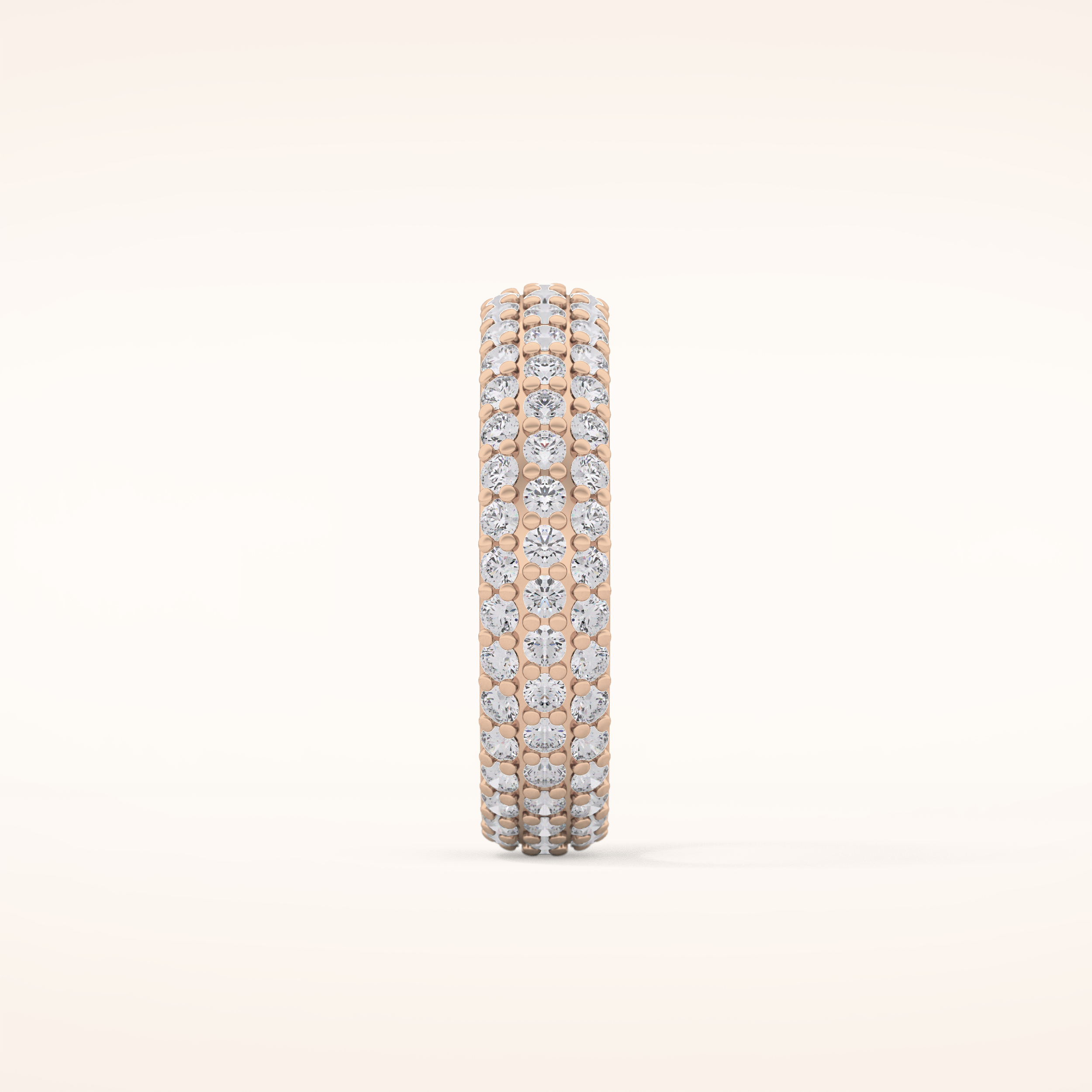 1.36 TCW Round Shaped Moissanite Full Eternity Wedding Band