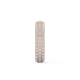 Full Eternity Wedding Band with 1.36 TCW Round Cut Moissanite – Yellow, White, or Rose Gold