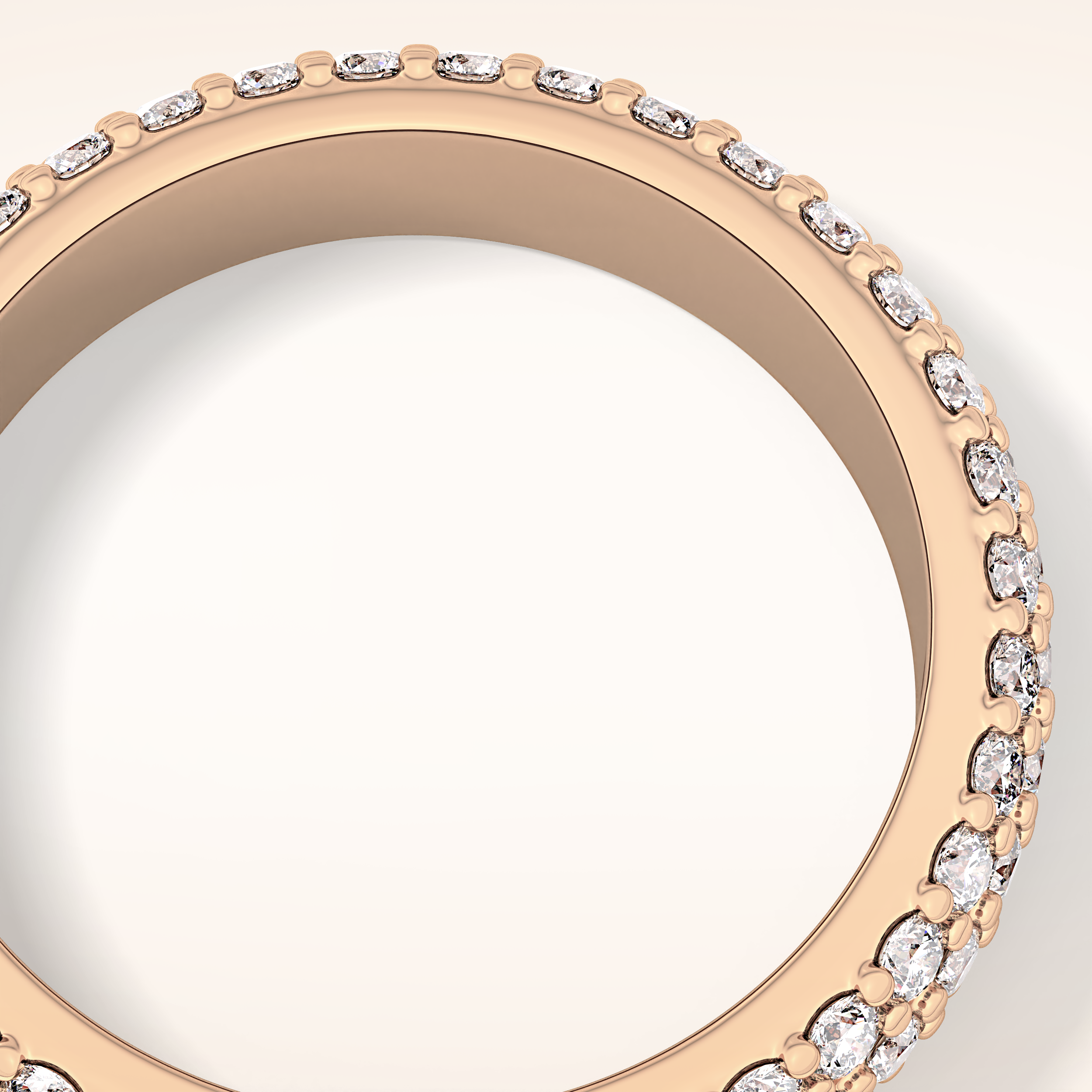 1.36 TCW Round Shaped Moissanite Full Eternity Wedding Band