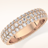 1.36 TCW Round Shaped Moissanite Full Eternity Wedding Band