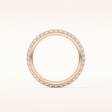 1.36 TCW Round Shaped Moissanite Full Eternity Wedding Band