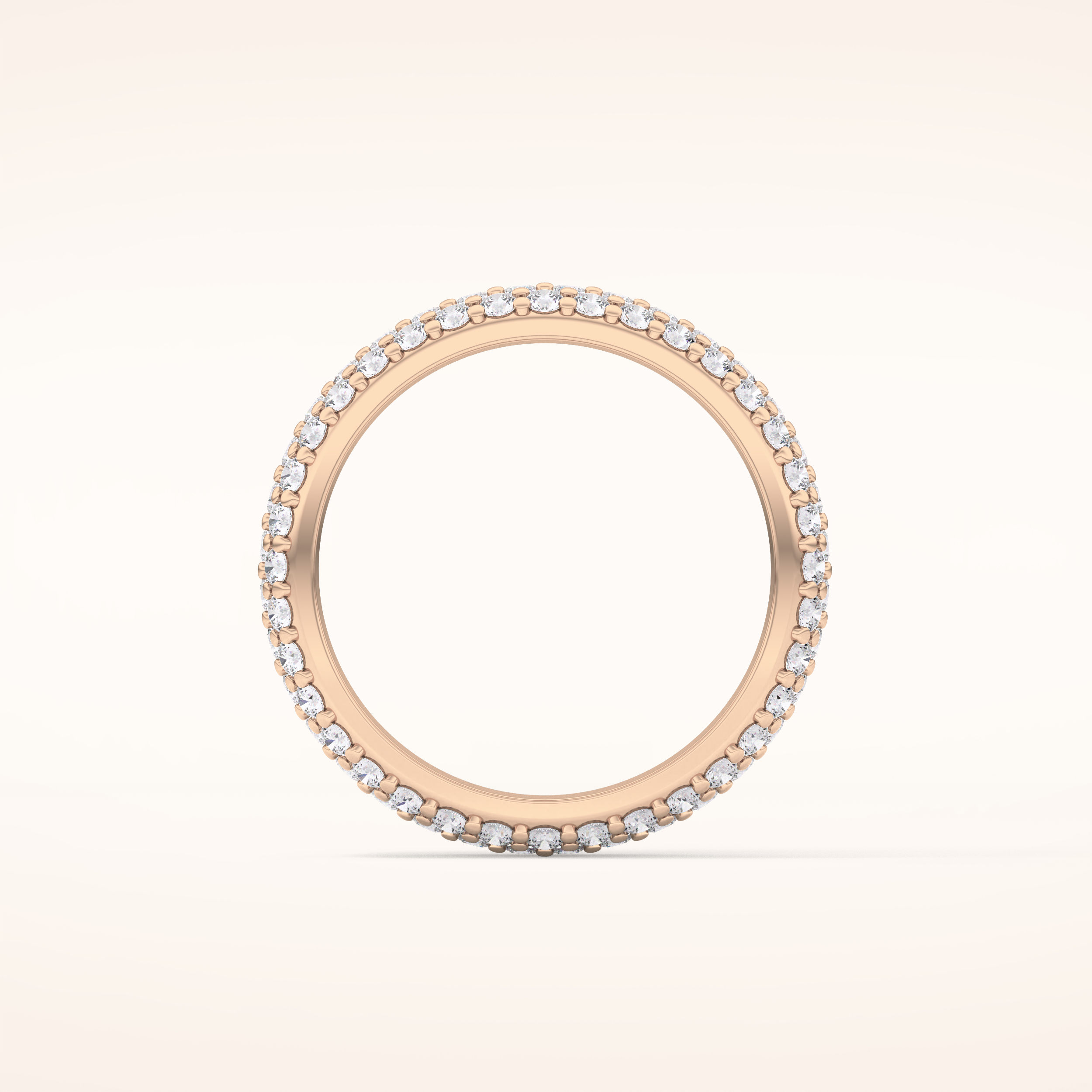 1.36 TCW Round Shaped Moissanite Full Eternity Wedding Band