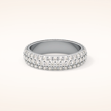 1.36 TCW Round Shaped Moissanite Full Eternity Wedding Band