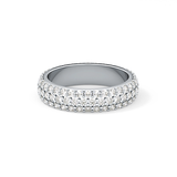 Full Eternity Wedding Band with 1.36 TCW Round Cut Moissanite – Yellow, White, or Rose Gold