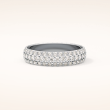 1.36 TCW Round Shaped Moissanite Full Eternity Wedding Band