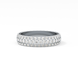 Full Eternity Wedding Band with 1.36 TCW Round Cut Moissanite – Yellow, White, or Rose Gold