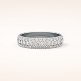 1.36 TCW Round Shaped Moissanite Full Eternity Wedding Band