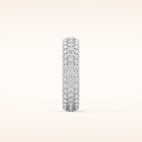 1.36 TCW Round Shaped Moissanite Full Eternity Wedding Band