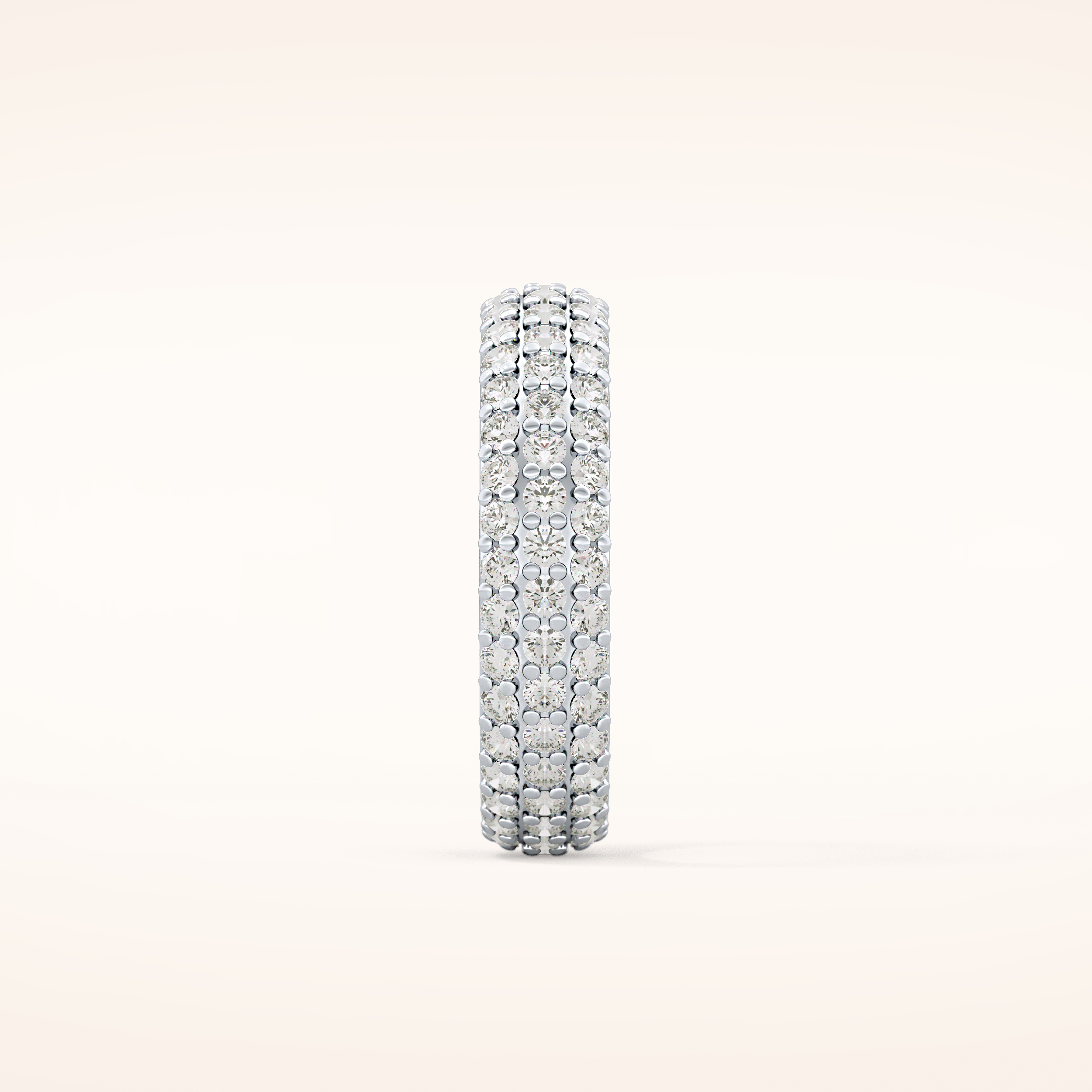 1.36 TCW Round Shaped Moissanite Full Eternity Wedding Band
