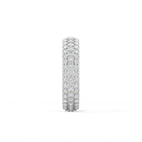Full Eternity Wedding Band with 1.36 TCW Round Cut Moissanite – Yellow, White, or Rose Gold