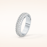 1.36 TCW Round Shaped Moissanite Full Eternity Wedding Band