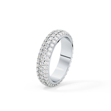 Full Eternity Wedding Band with 1.36 TCW Round Cut Moissanite – Yellow, White, or Rose Gold