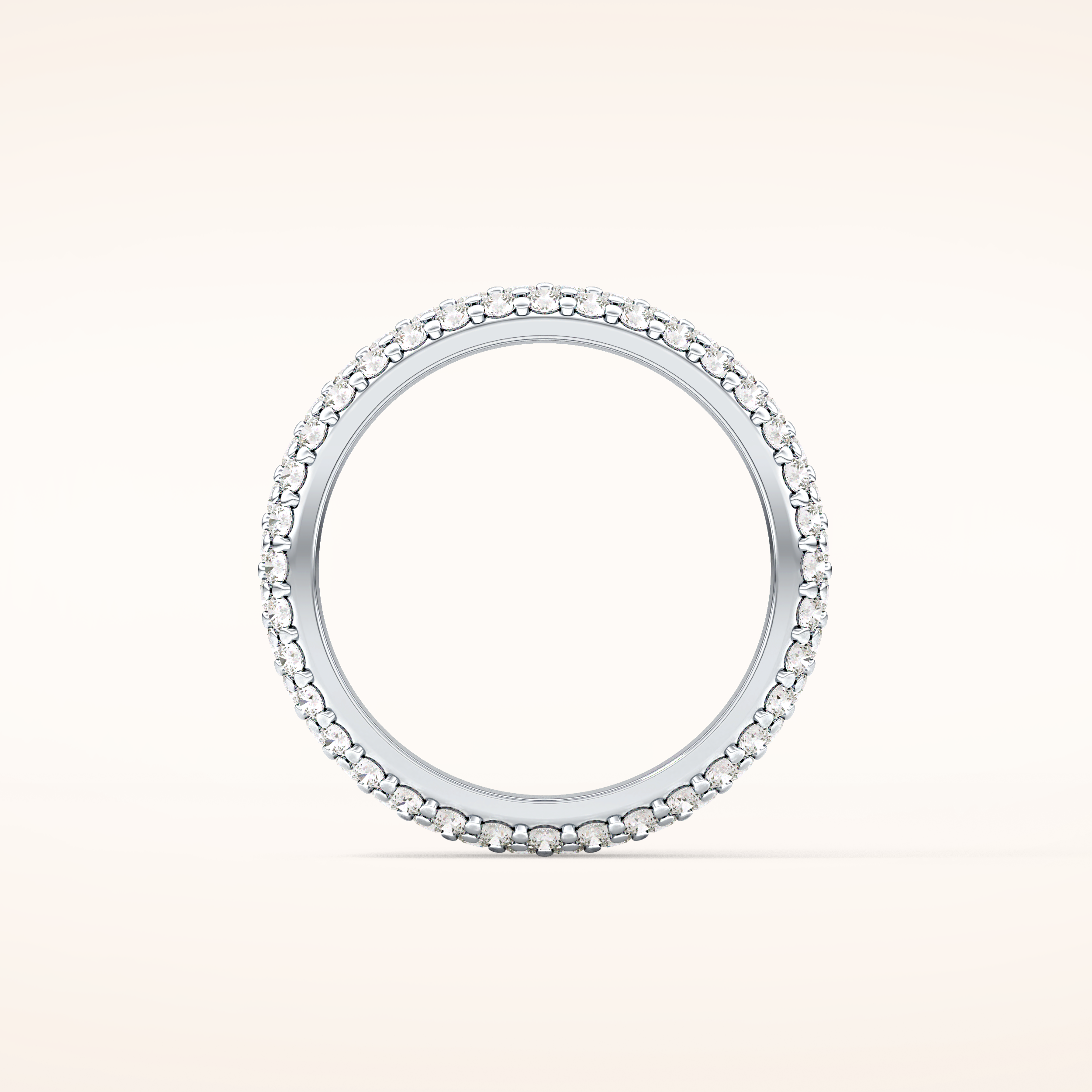 1.36 TCW Round Shaped Moissanite Full Eternity Wedding Band